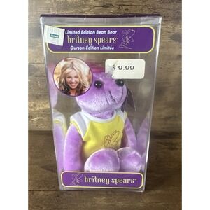 Vintage Britney Spears Limited Edition Beanie Bear Plush Toy Sealed in Box